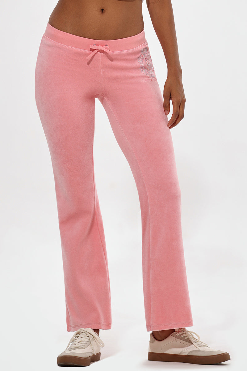 Crown Heritage Cotton Velour Pants - Juicy Couture