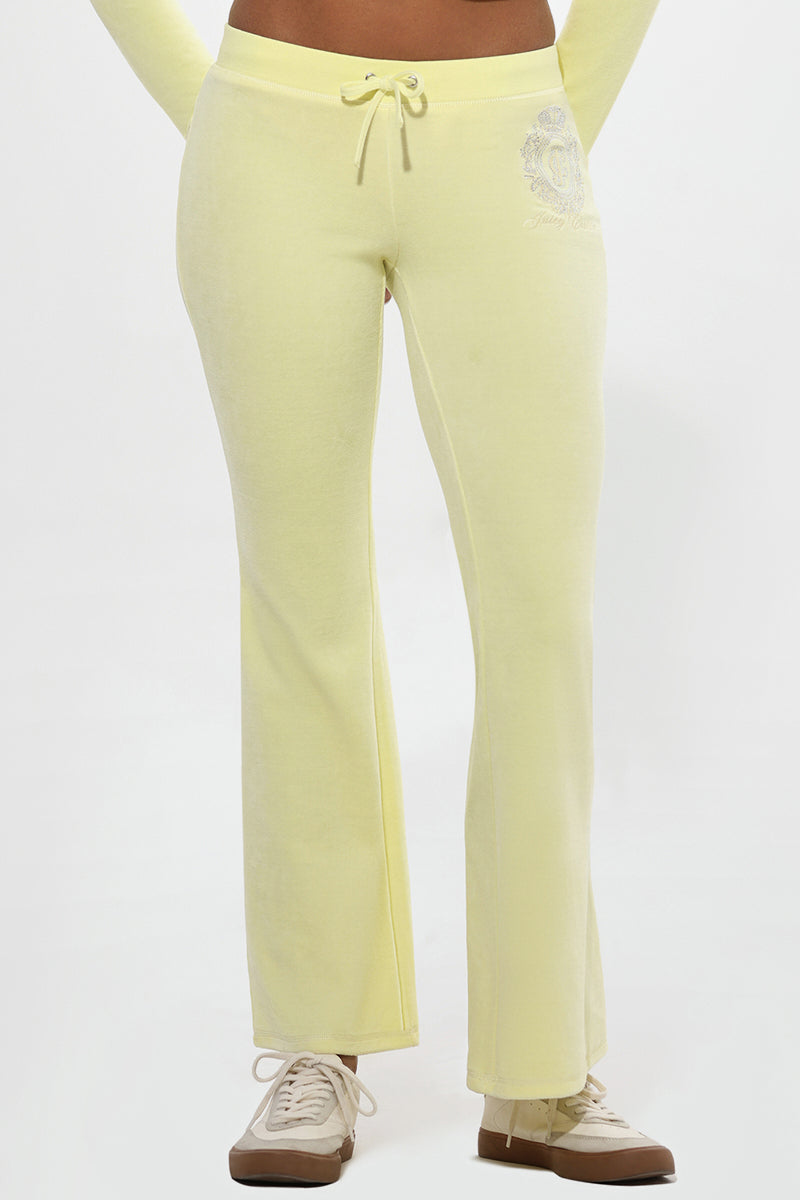 Crown Heritage Cotton Velour Pants - Juicy Couture