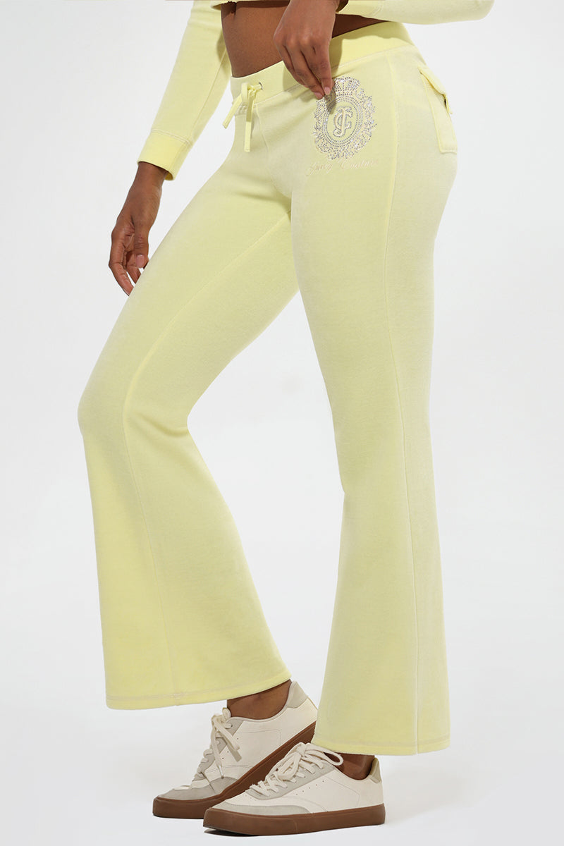 Crown Heritage Cotton Velour Pants - Juicy Couture