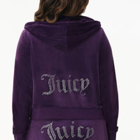 Plus-Size OG Big Bling Velour Hoodie - Juicy Couture