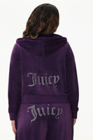 Plus-Size OG Big Bling Velour Hoodie - Juicy Couture