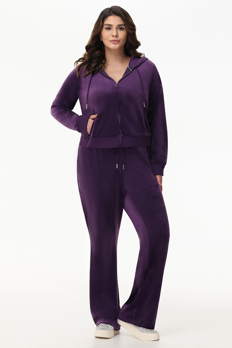 Plus-Size OG Big Bling Velour Hoodie - Juicy Couture