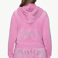 Plus-Size OG Big Bling Velour Hoodie - Juicy Couture