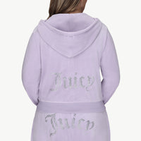 Plus-Size OG Big Bling Velour Hoodie - Juicy Couture