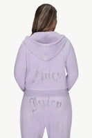 Plus-Size OG Big Bling Velour Hoodie - Juicy Couture