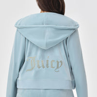 Plus-Size OG Big Bling Velour Hoodie - Juicy Couture