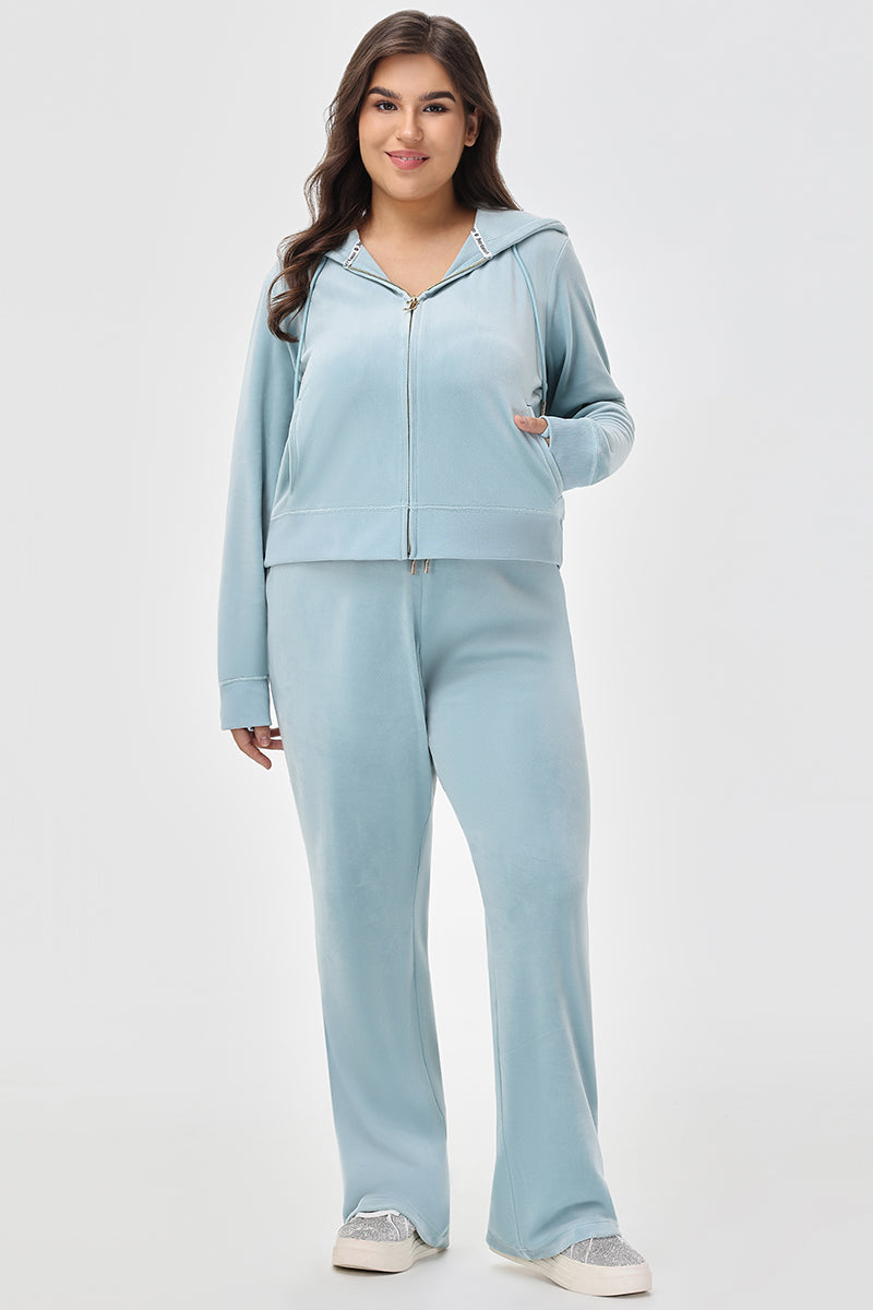 Plus-Size OG Big Bling Velour Hoodie - Juicy Couture