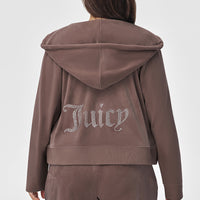 Plus-Size OG Big Bling Velour Hoodie - Juicy Couture