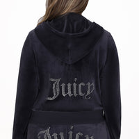 Plus-Size OG Big Bling Velour Hoodie - Juicy Couture