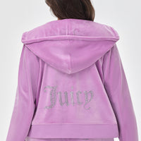 Plus-Size OG Big Bling Velour Hoodie - Juicy Couture