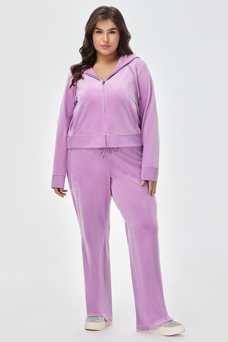 Plus-Size OG Big Bling Velour Hoodie - Juicy Couture