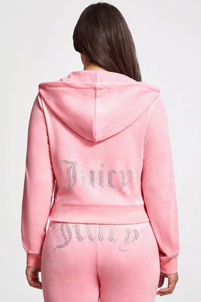 Plus-Size OG Big Bling Velour Hoodie