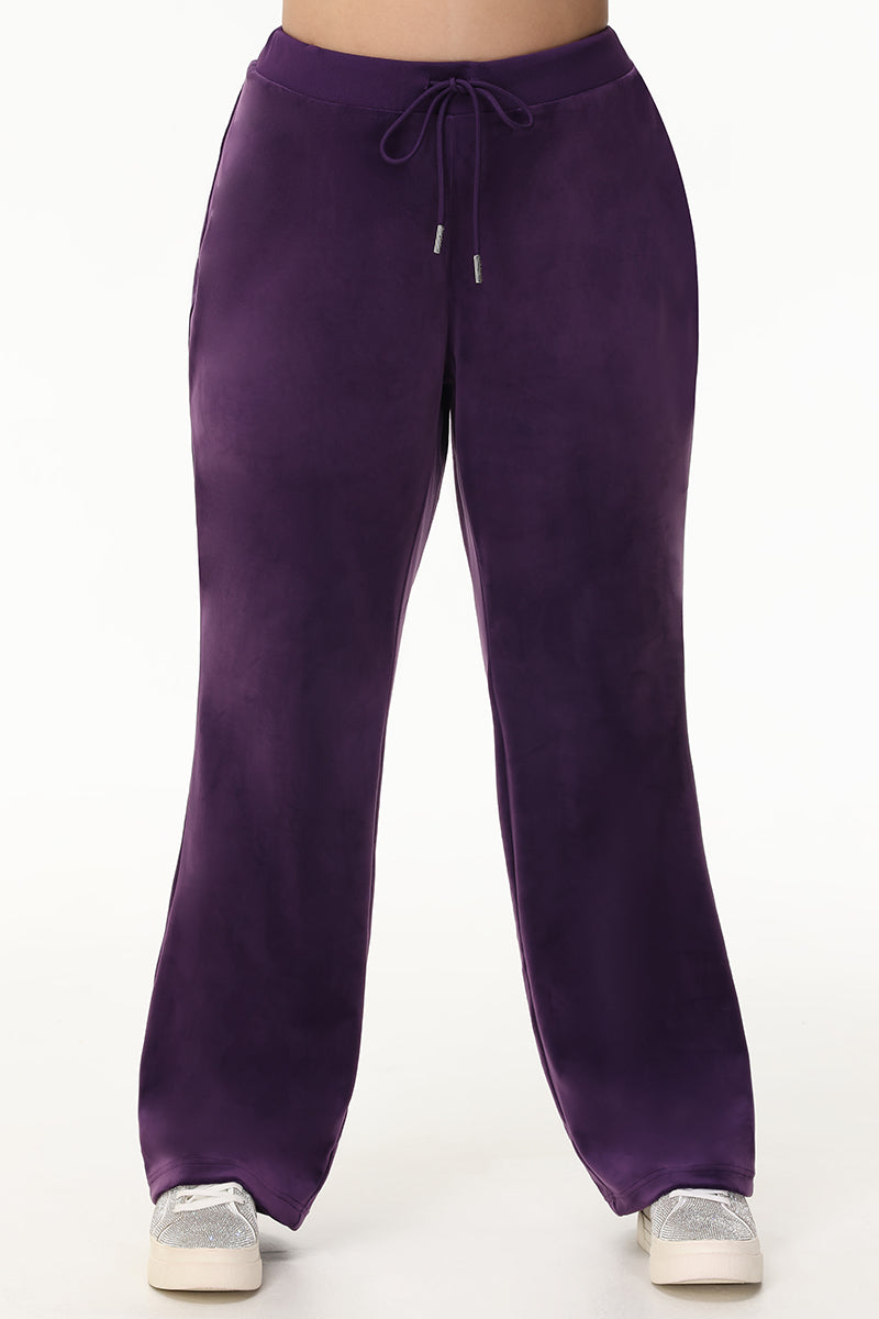 Plus-Size OG Big Bling Velour Track Pants - Juicy Couture