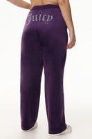 Plus-Size OG Big Bling Velour Track Pants - Juicy Couture