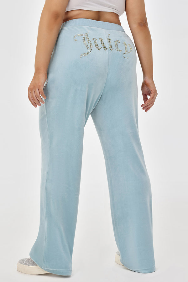 Plus-Size OG Big Bling Velour Track Pants - Juicy Couture