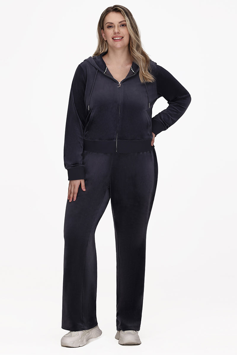 Plus-Size OG Big Bling Velour Track Pants - Juicy Couture