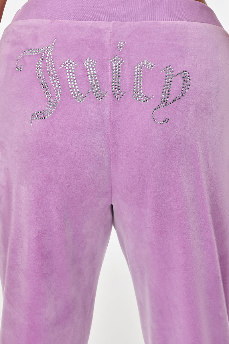 Plus-Size OG Big Bling Velour Track Pants - Juicy Couture