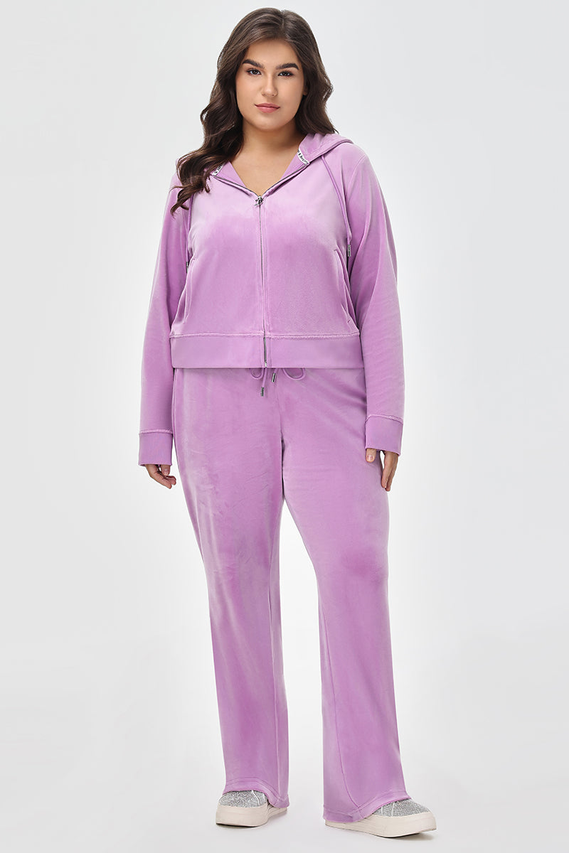 Plus-Size OG Big Bling Velour Track Pants - Juicy Couture