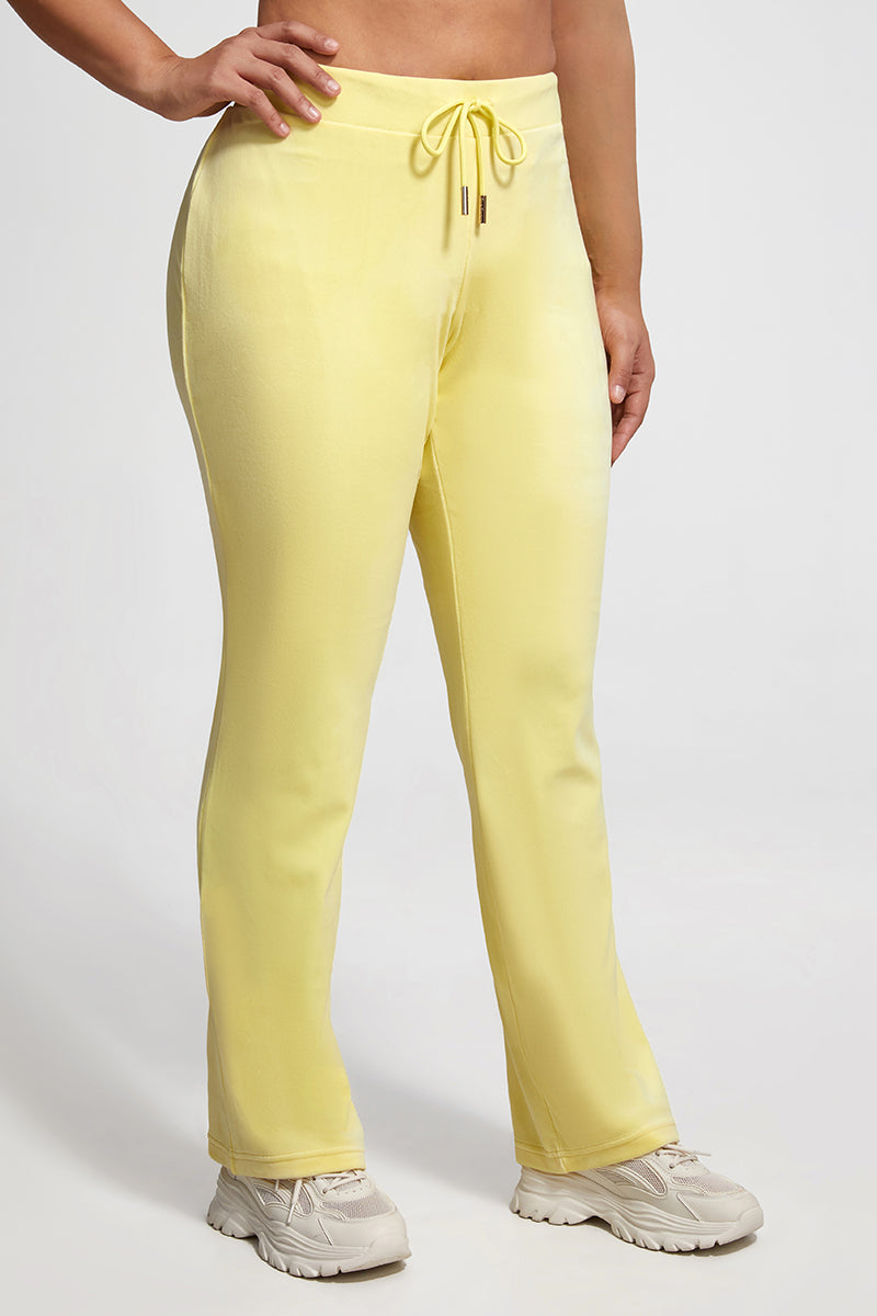 Plus-Size OG Big Bling Velour Track Pants - Yellow Iris - Vince Camuto