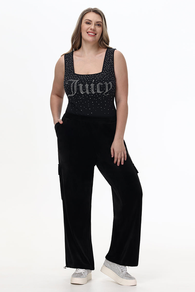 Plus-Size Big Bling Scoop Neck Tank Bodysuit - Juicy Couture