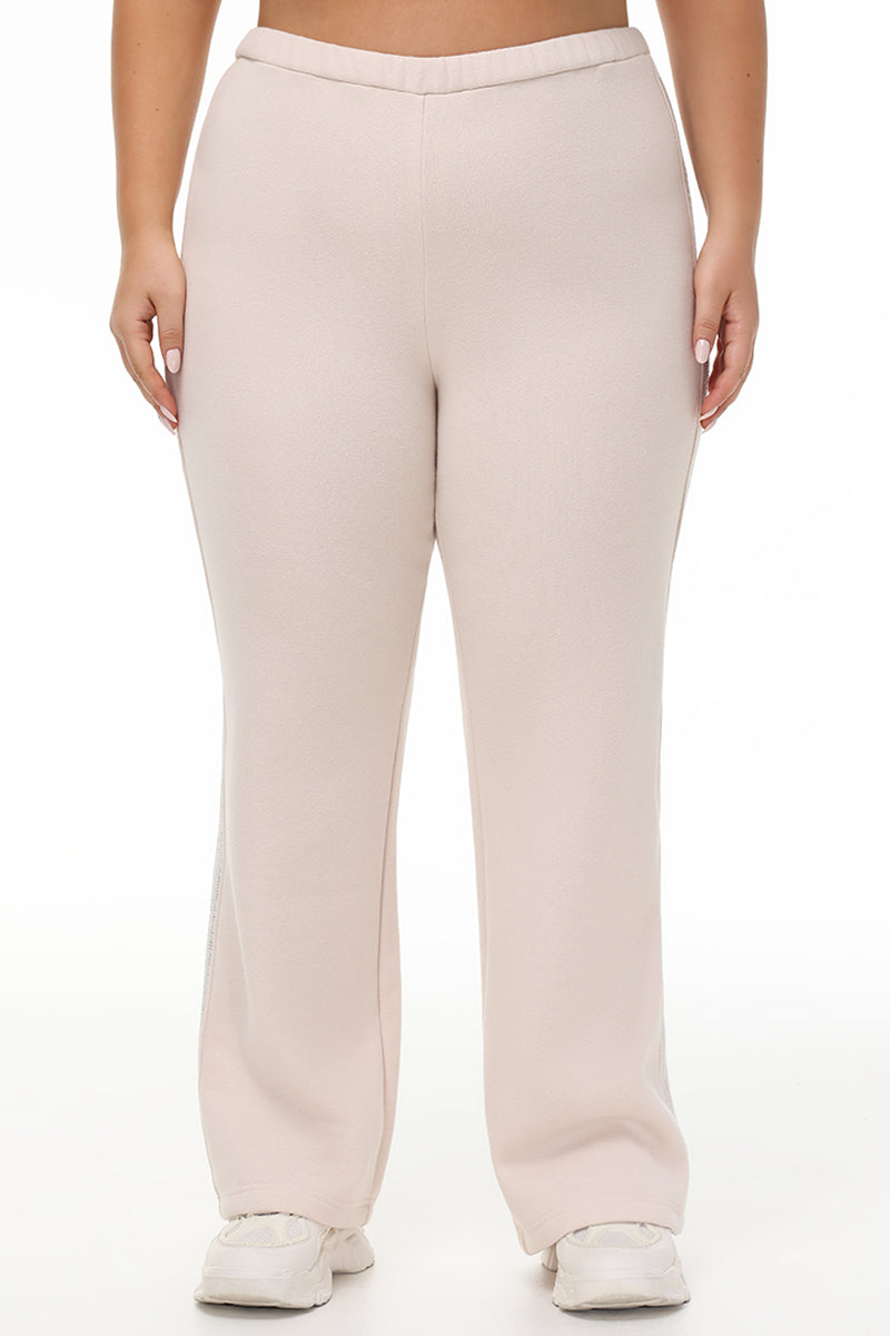 Plus-Size Wide Leg Fleece Pant With Side Bling - Juicy Couture