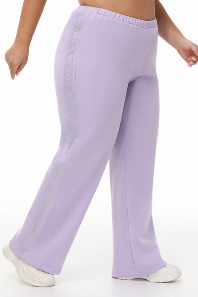 Plus-Size Wide Leg Fleece Pant With Side Bling - Juicy Couture