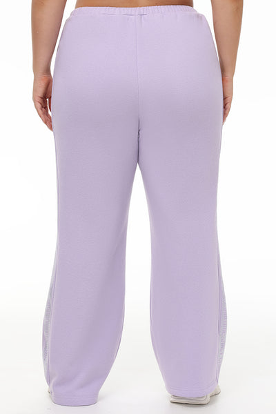 Plus-Size Wide Leg Fleece Pant With Side Bling - Juicy Couture