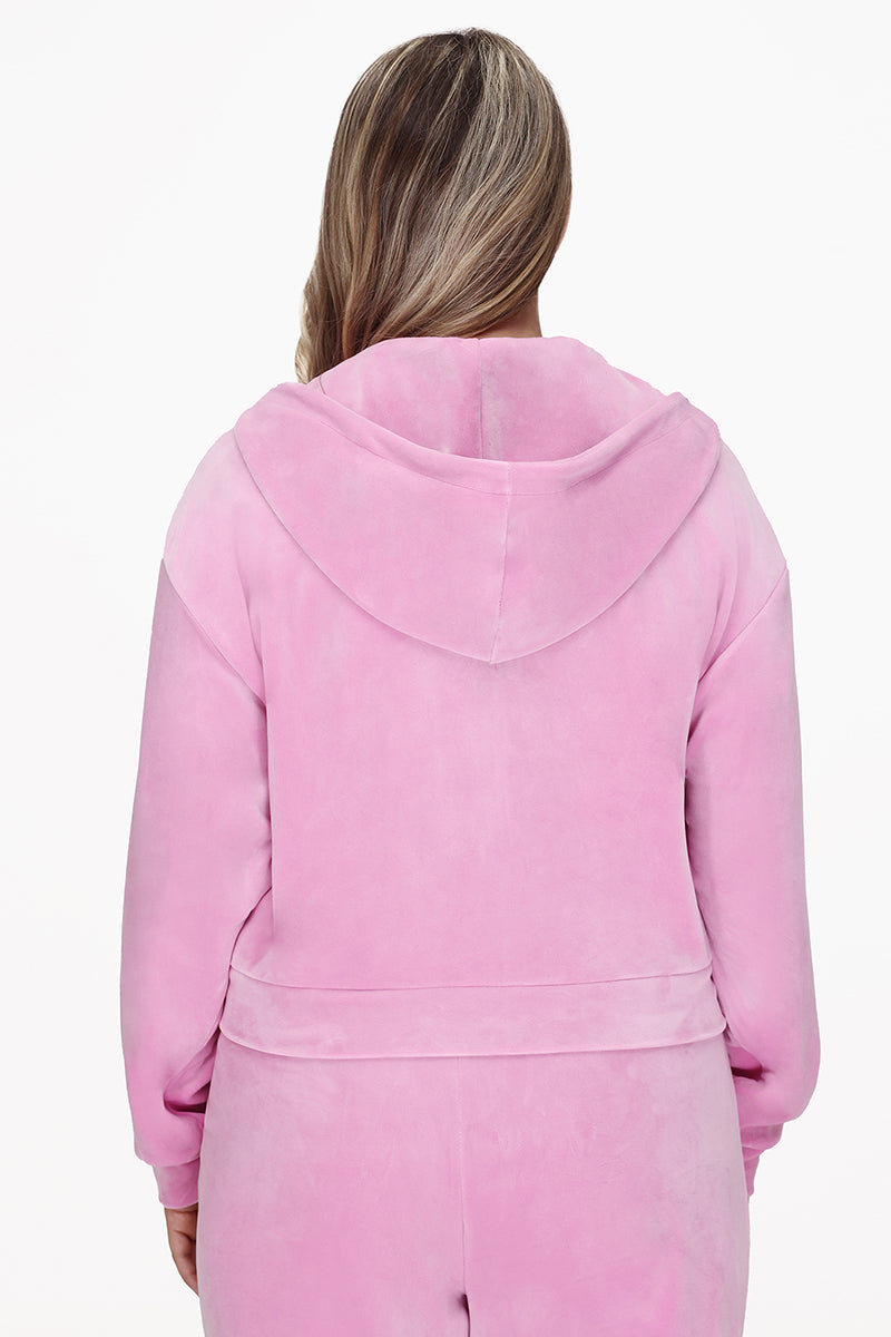 Plus-Size Velour Cropped Jacket With Side Bling - Juicy Couture