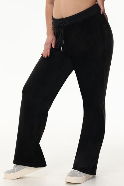 Plus-Size Mixed Crystals Velour Track Pants - Juicy Couture