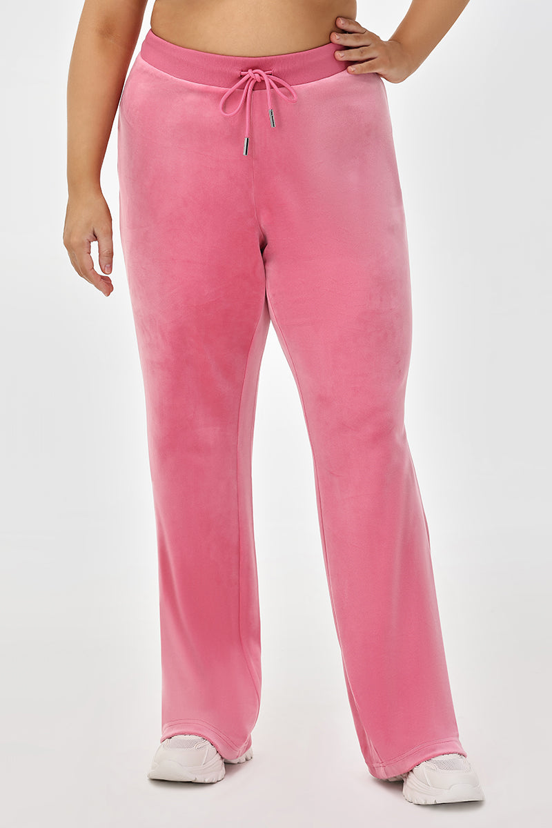 Plus-Size Mixed Crystals Velour Track Pant - Juicy Couture