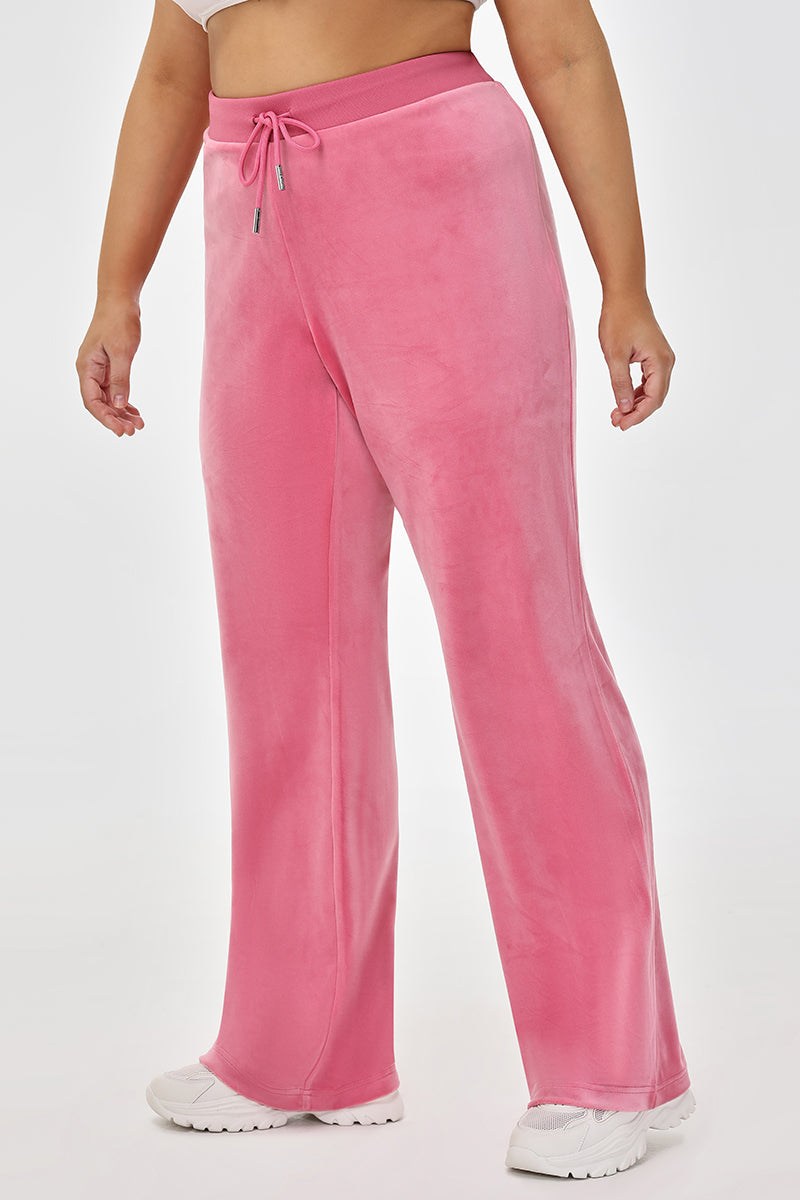 Plus-Size Mixed Crystals Velour Track Pant - Juicy Couture