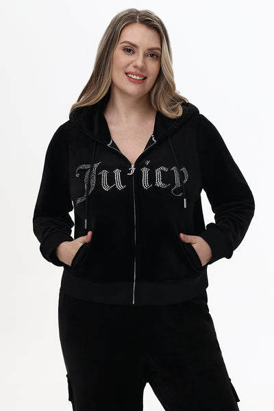 Plus-Size Front Bling Hoodie - Juicy Couture