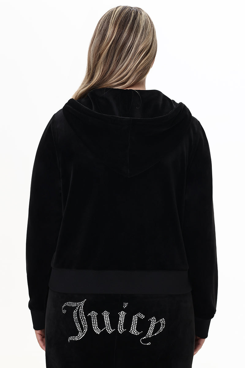 Plus-Size Front Bling Hoodie