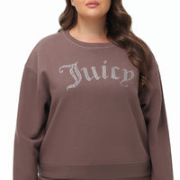 Plus-Size Big Bling Fleece Crewneck Pullover - Juicy Couture