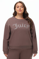 Plus-Size Big Bling Fleece Crewneck Pullover - Juicy Couture