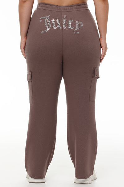 Plus-Size Big Bling Fleece Cargo Pant - Juicy Couture