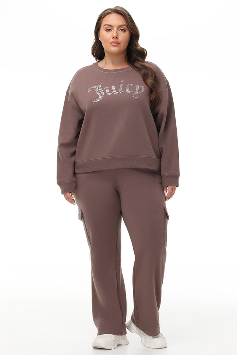 Plus-Size Big Bling Fleece Cargo Pant - Juicy Couture