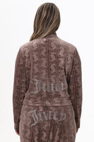 Plus-Size Big Bling Embossed Bomber Jacket - Juicy Couture