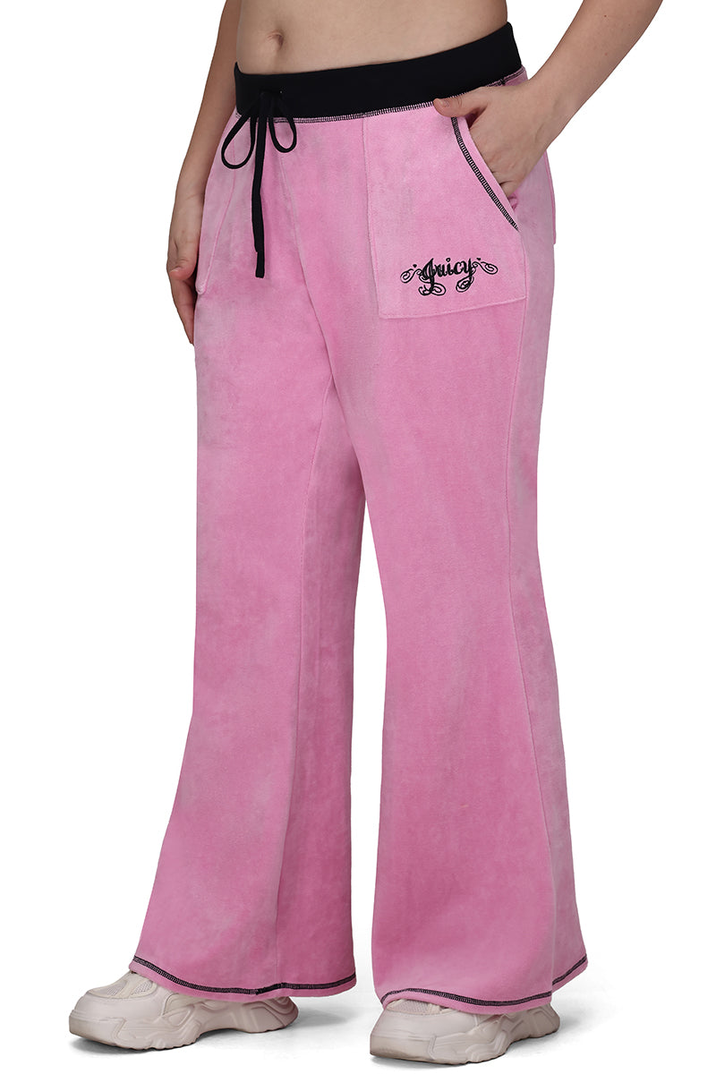 Plus-Size Sweetheart Cotton Velour Track Pants - Juicy Couture
