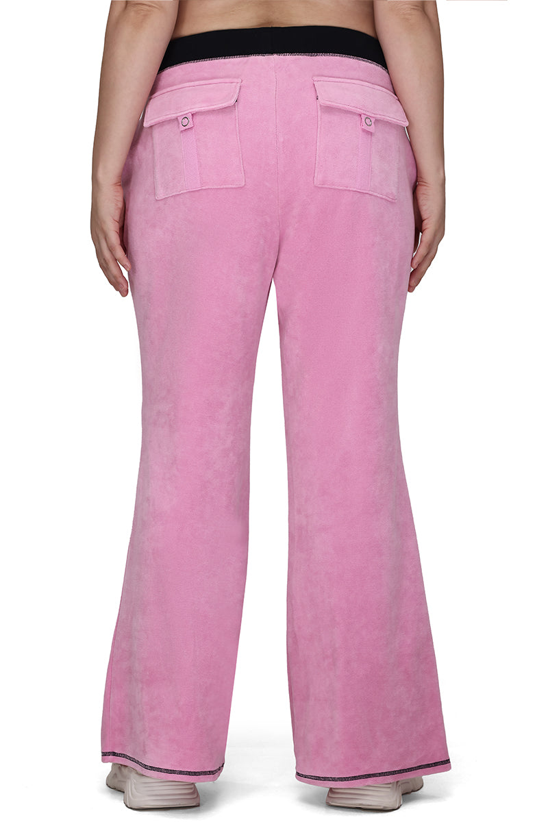 Plus-Size Sweetheart Cotton Velour Track Pants - Juicy Couture
