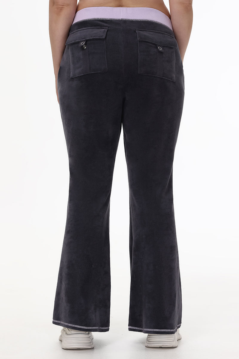 Plus-Size Sweetheart Cotton Velour Track Pants - Juicy Couture