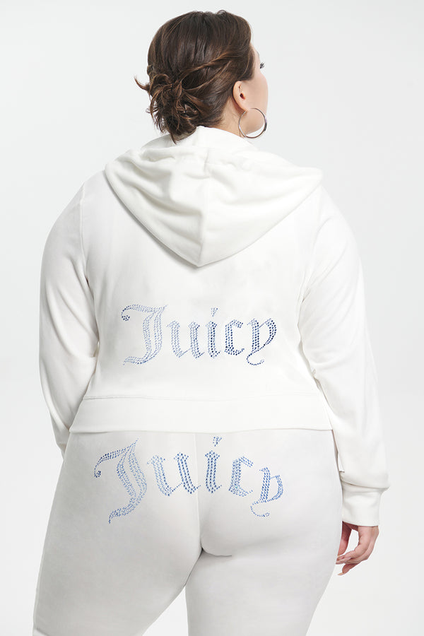Technicolor Big Bling Velour Hoodie - Juicy Couture