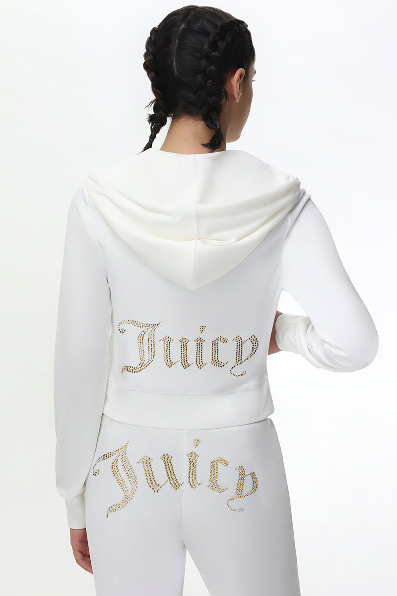 Technicolor Big Bling Velour Hoodie - Juicy Couture