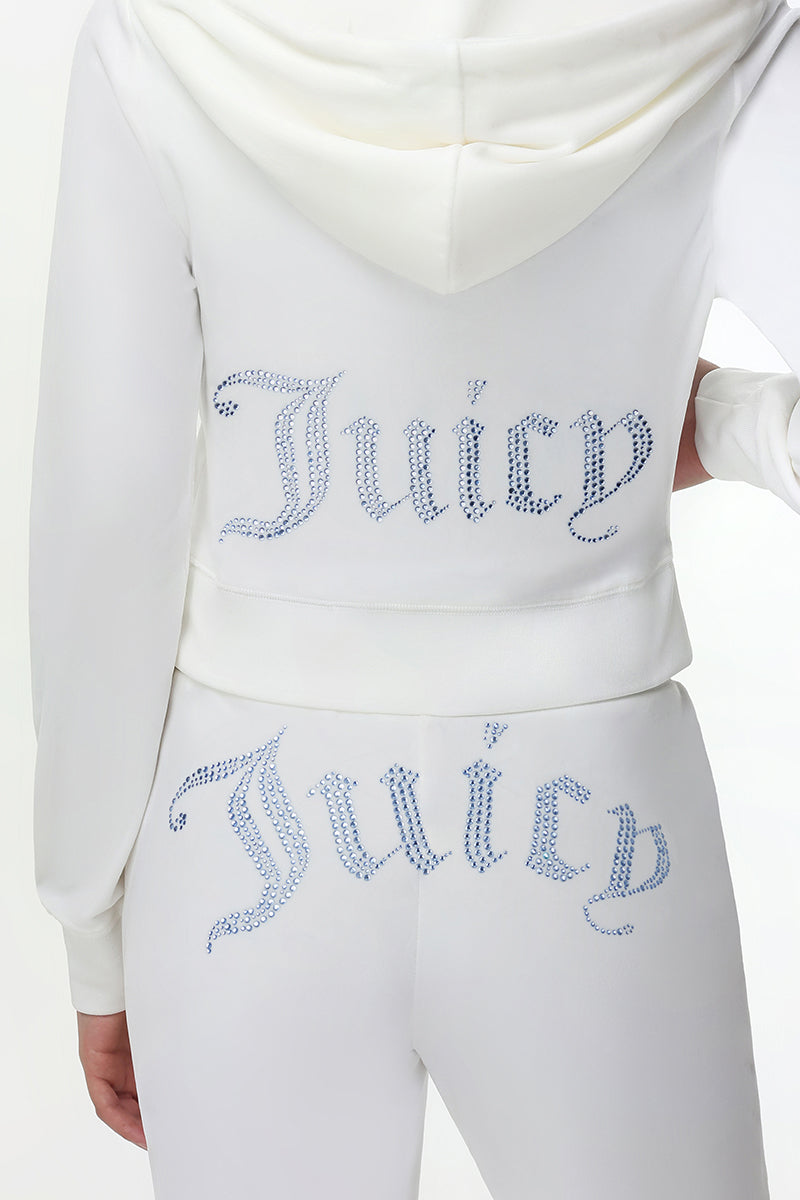 Technicolor Big Bling Velour Hoodie - Juicy Couture