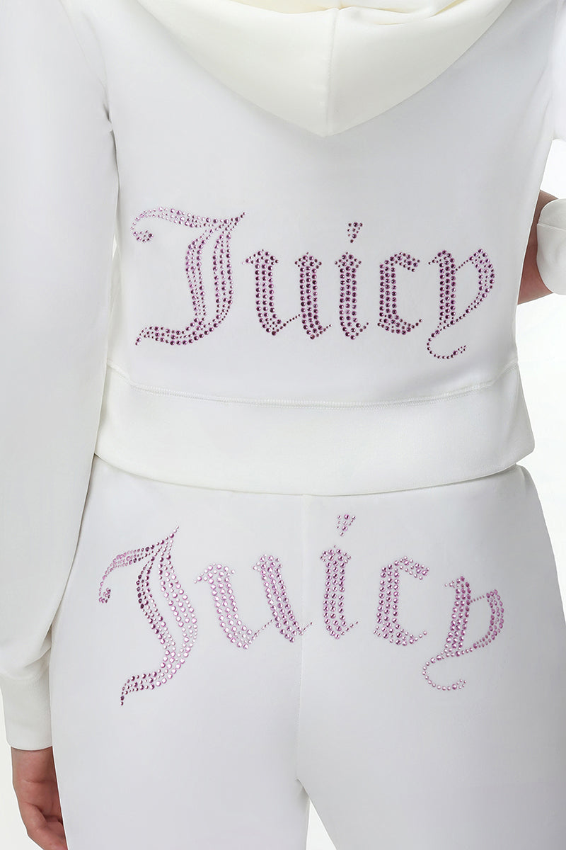 Technicolor Big Bling Velour Hoodie - Juicy Couture