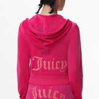 Technicolor Big Bling Velour Hoodie - Juicy Couture