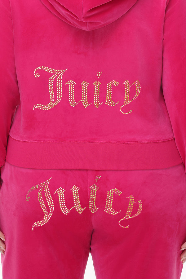 Technicolor Big Bling Velour Hoodie - Juicy Couture