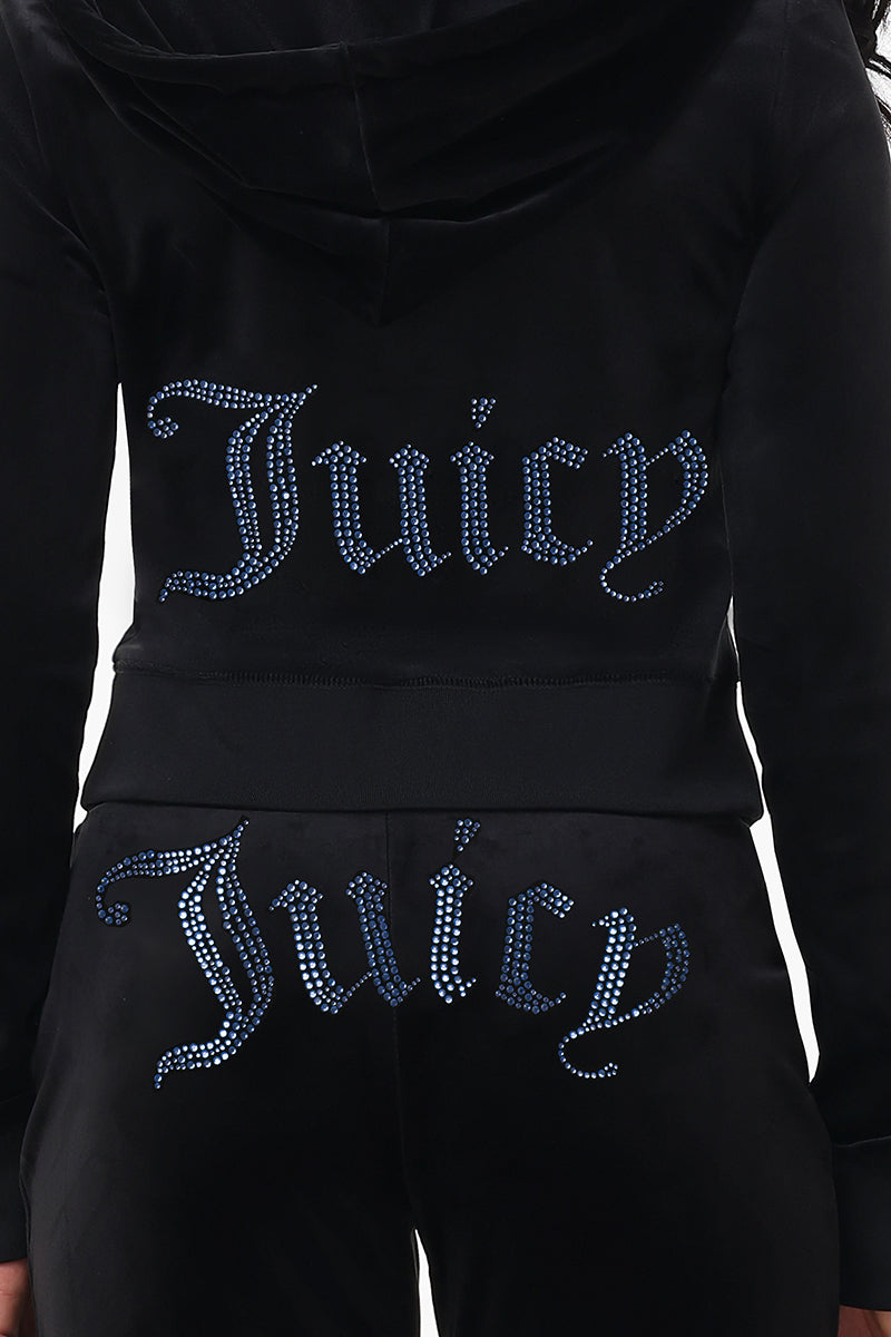 Technicolor Big Bling Velour Hoodie - Juicy Couture