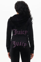 Technicolor Big Bling Velour Hoodie - Juicy Couture