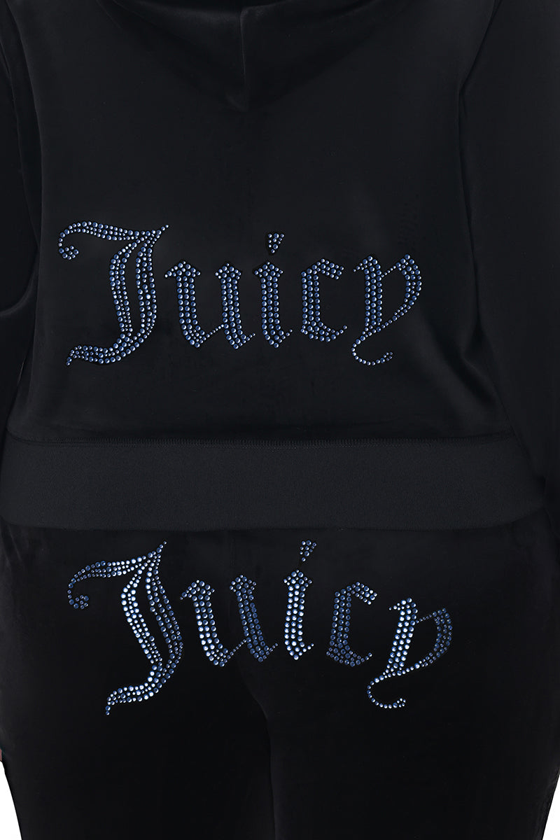 Technicolor Big Bling Velour Hoodie - Juicy Couture